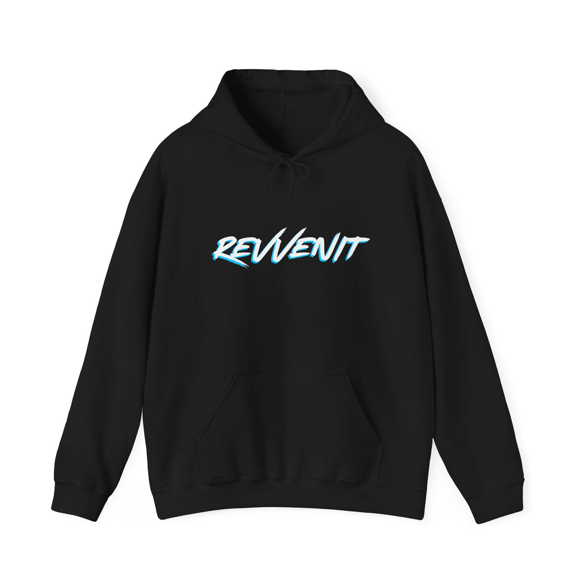Revenit Script Hoodie — Retro Neon Logo Pullover