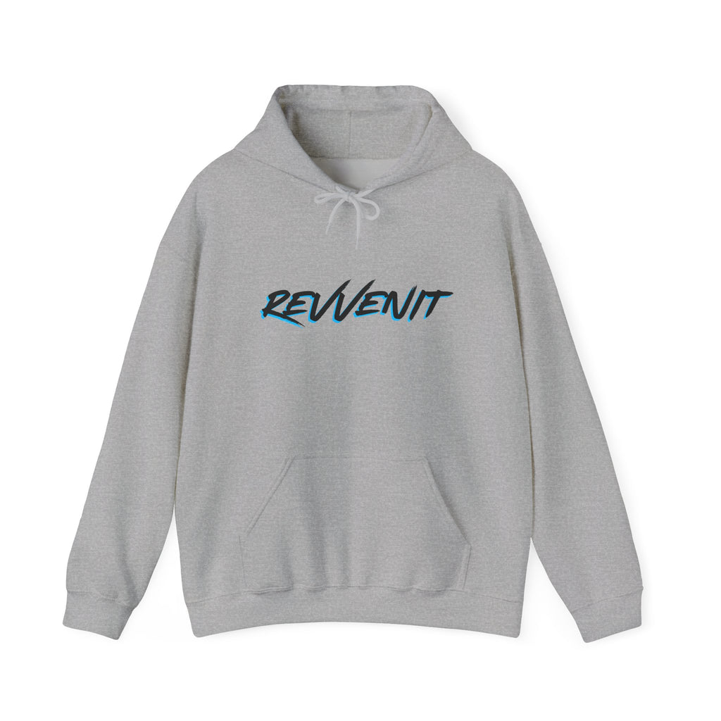 Revenit Script Hoodie — Retro Neon Logo Pullover