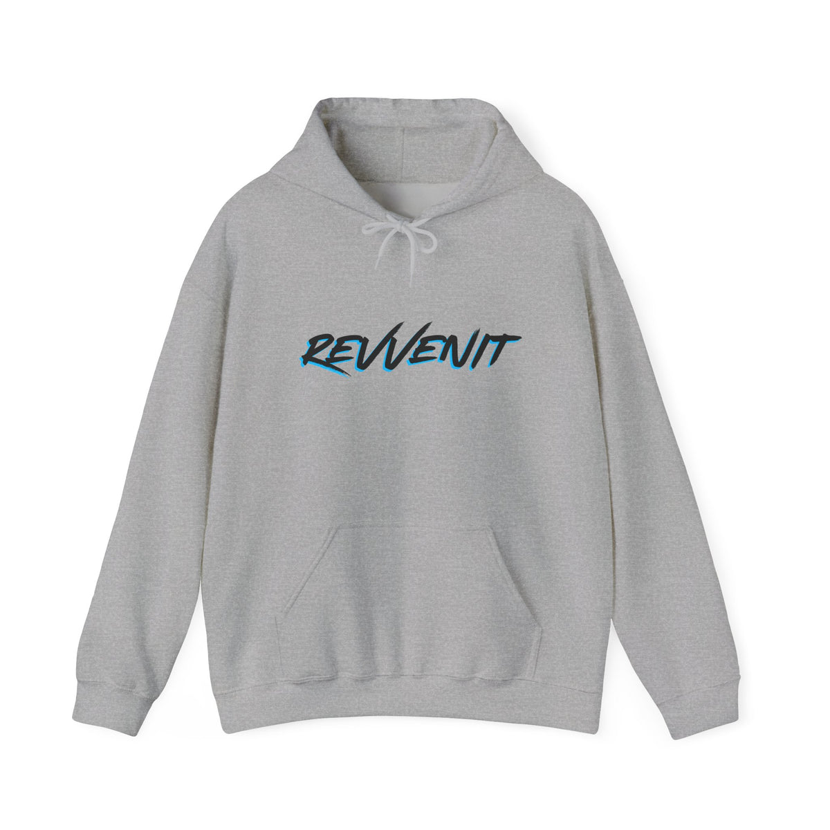 Revenit Script Hoodie — Retro Neon Logo Pullover