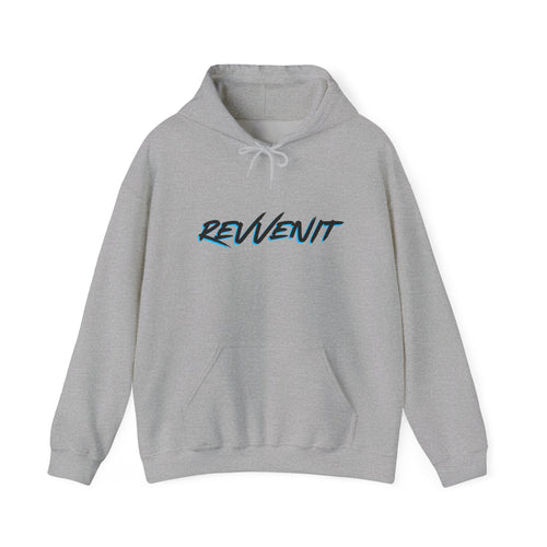 Revenit Script Hoodie — Retro Neon Logo Pullover